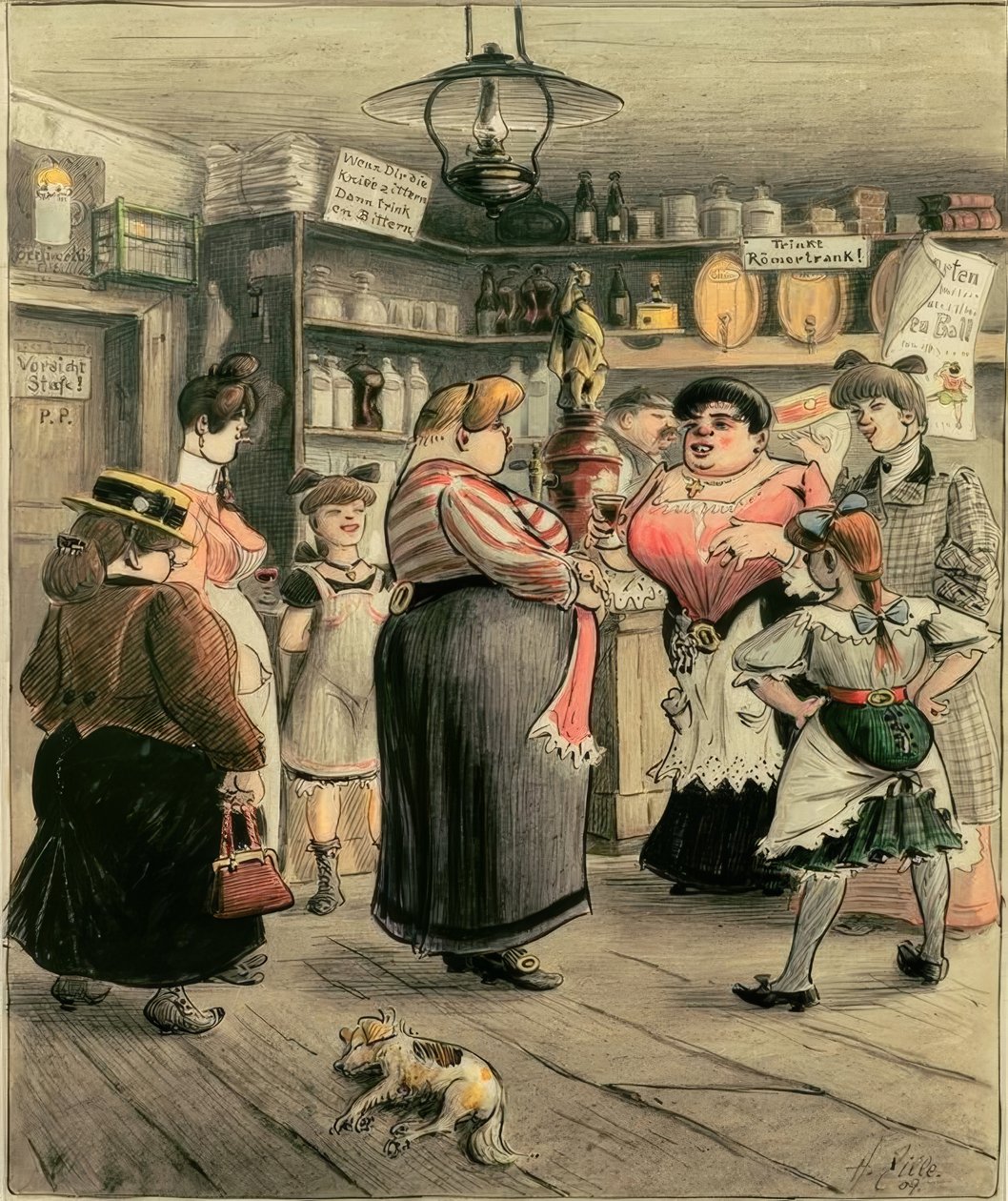 Donne nella taverna da Heinrich Zille