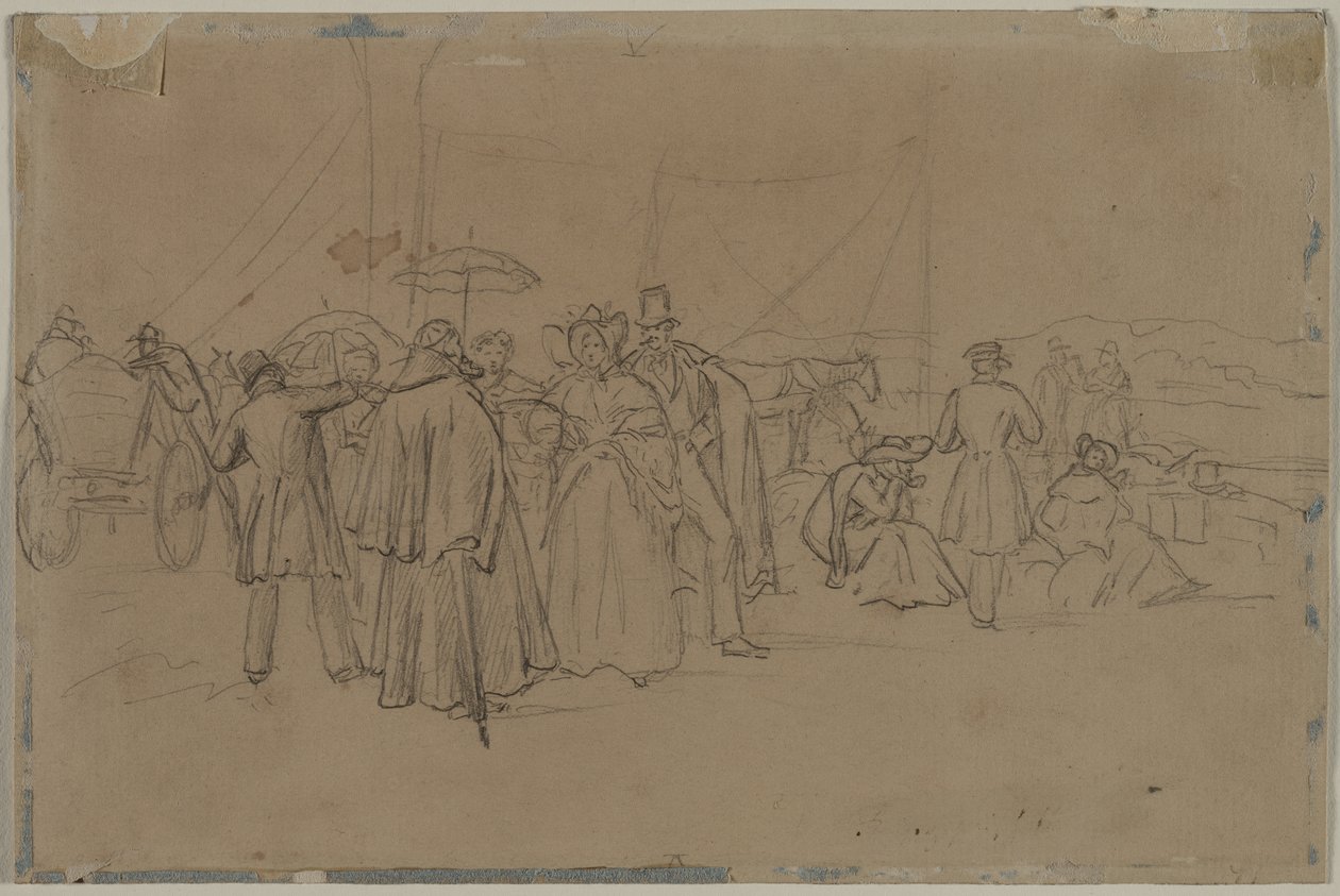 Passeggeri per il Battello del Reno (recto) da Heinrich von Mayr