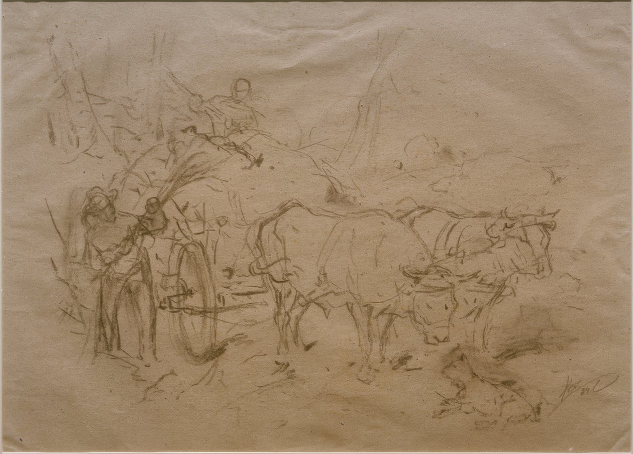 Carro di buoi da Heinrich von Zügel