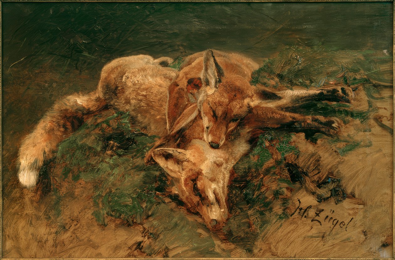 Due volpi da Heinrich von Zügel