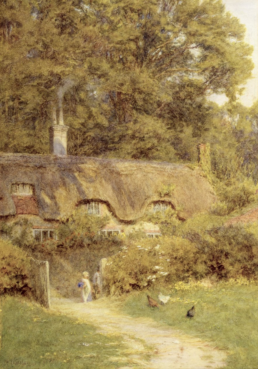 Cottage a Farringford, Isola di Wight da Helen Allingham
