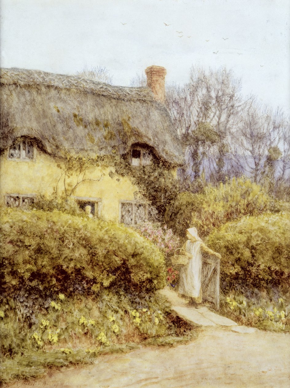 Cottage vicino a Freshwater da Helen Allingham