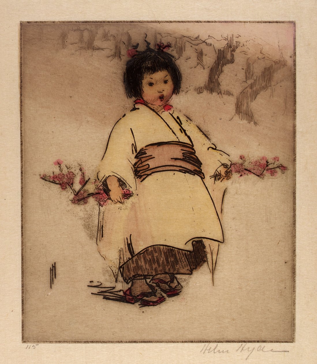 Bambino in fiore da Helen Hyde
