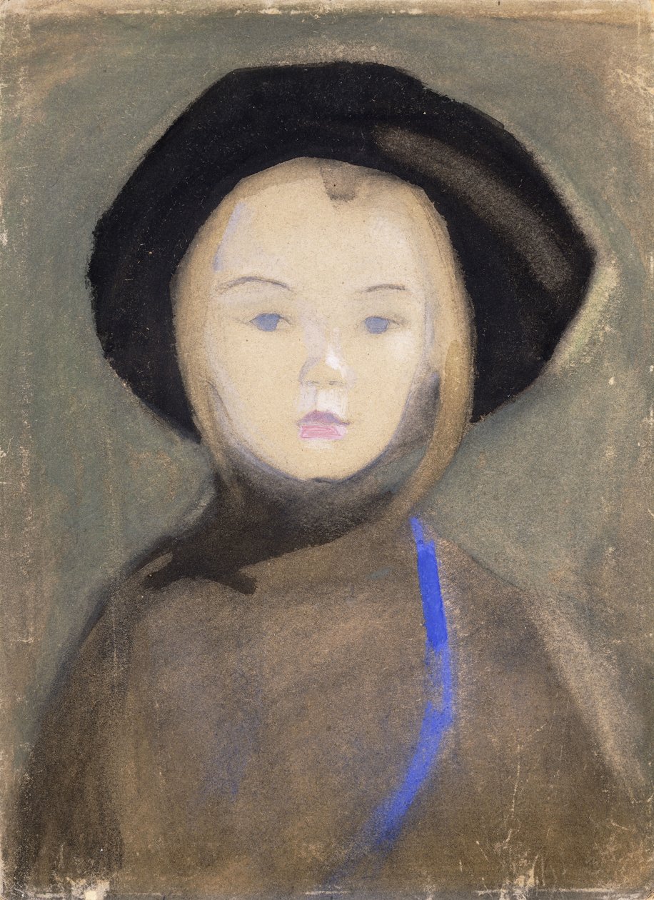 Ragazza con nastro blu da Helene Schjerfbeck