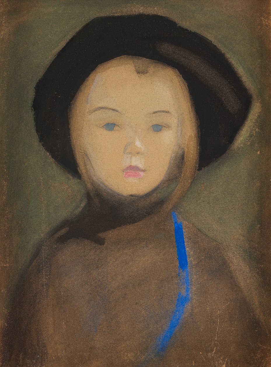 Ragazza con nastro blu da Helene Schjerfbeck