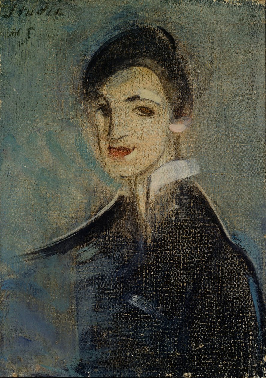 Cantante in nero, 1916-1917 da Helene Schjerfbeck