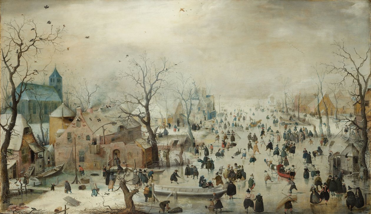 Paesaggio invernale con pattinatori da Hendrick Avercamp