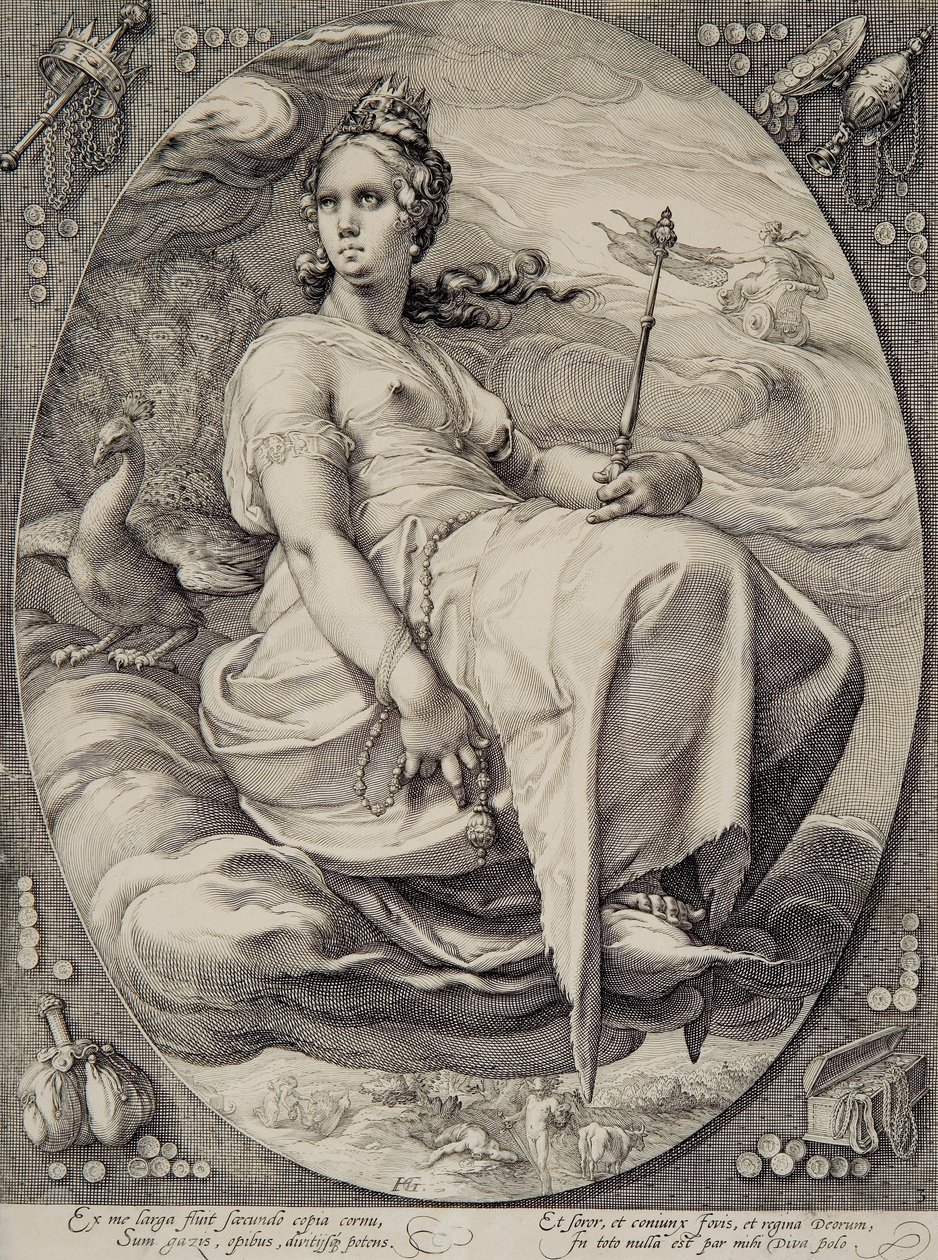 Giunone (dalla serie dei Quattro Dei) da Hendrik Goltzius