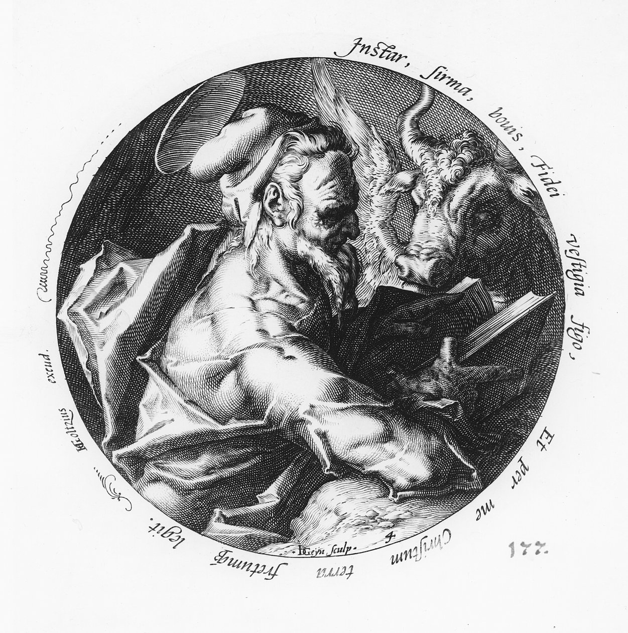 San Luca, inciso da Jacob II de Gheyn (1565-1629) da Hendrik Goltzius