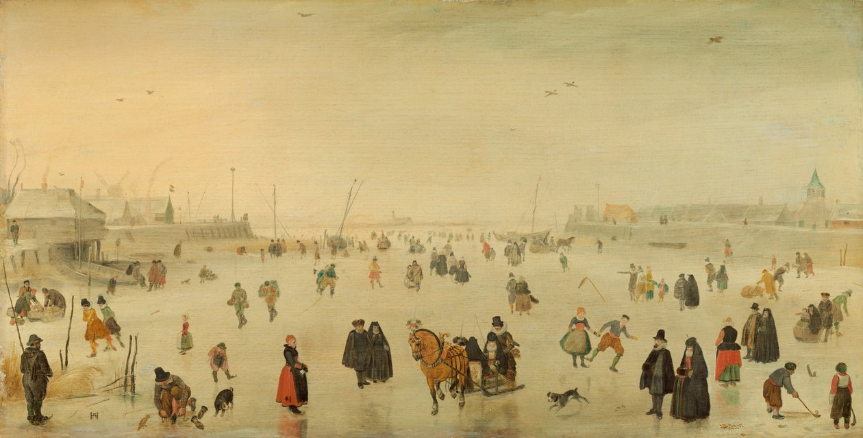 Una scena sul ghiaccio da Hendrick Avercamp