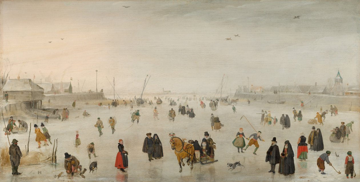 Una scena sul ghiaccio, c. 1625 da Hendrick Avercamp