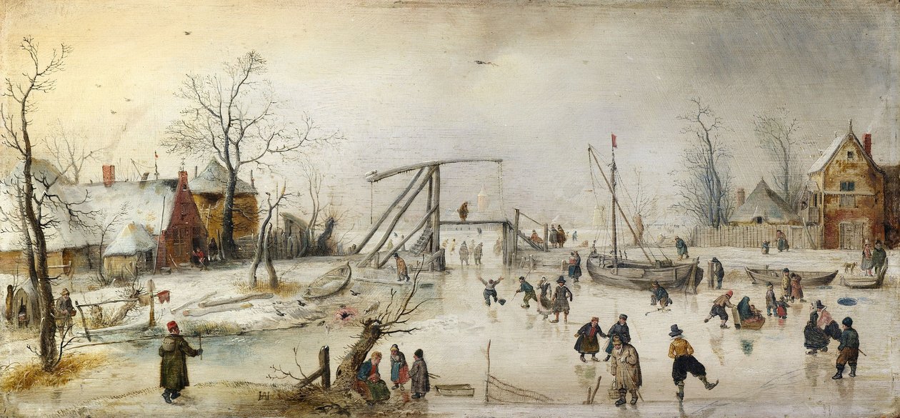 Scena sul ghiaccio da Hendrick Avercamp