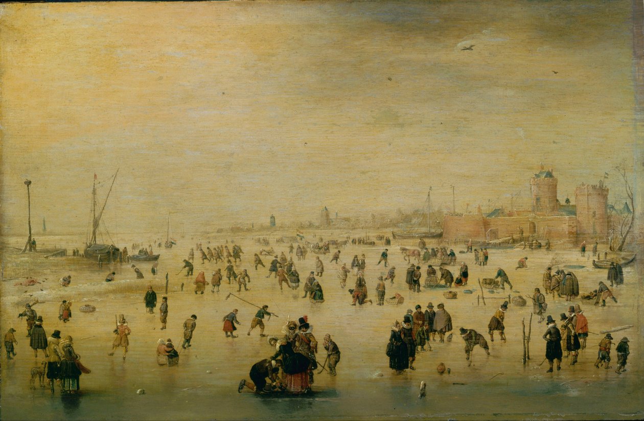Scena di pattinaggio da Hendrick Avercamp