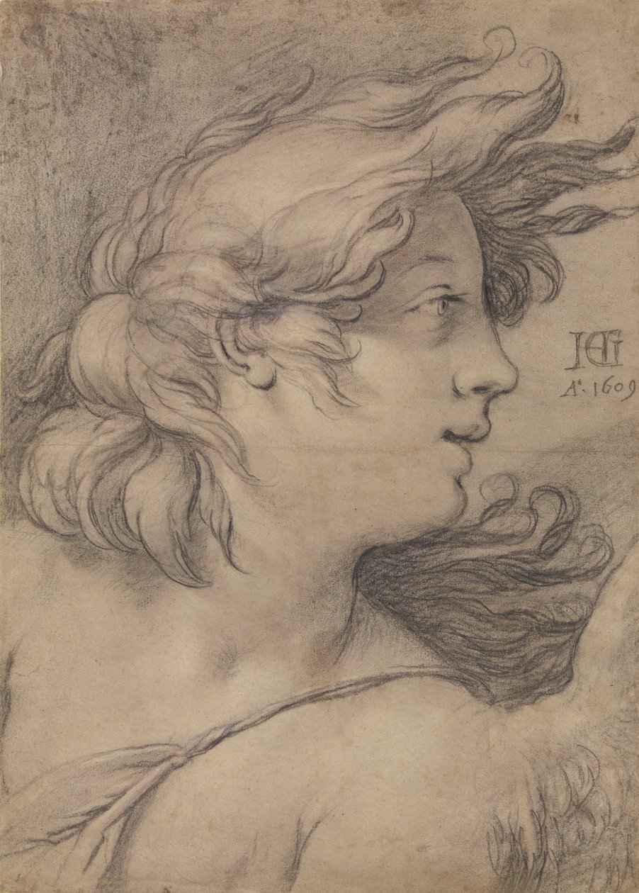 Busto di angelo da Hendrick Goltzius