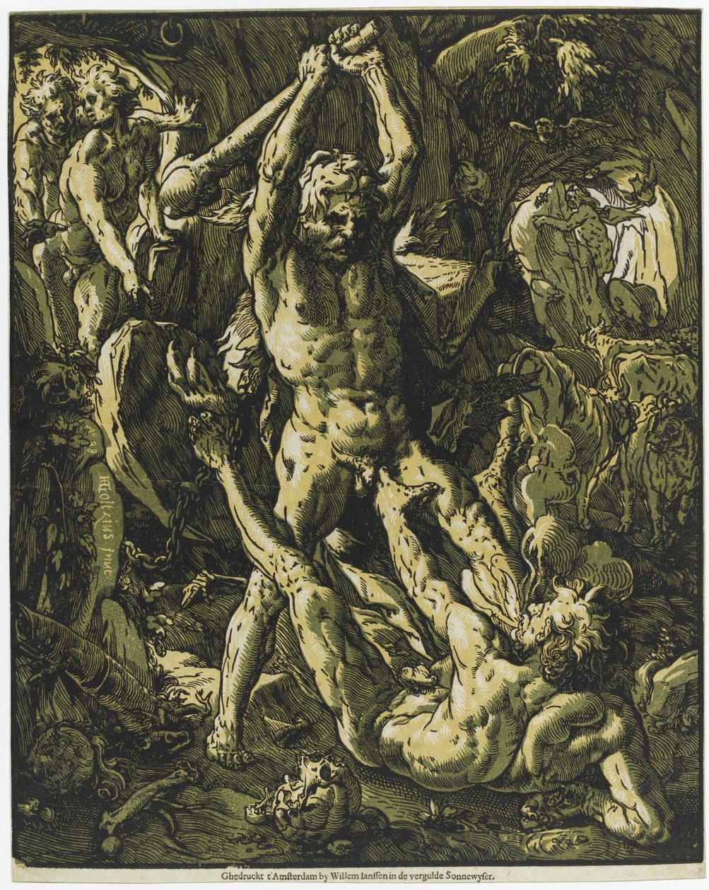 Ercole che uccide Caco, 1588 da Hendrick Goltzius