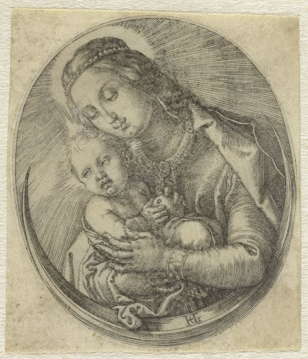 Maria con Bambino su una mezzaluna da Hendrick Goltzius