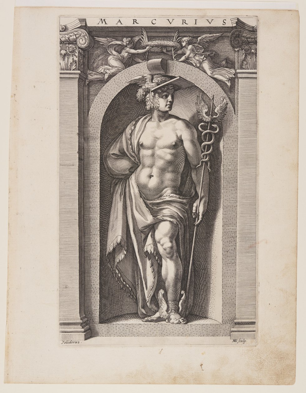 Mercurius, da Otto divinità pagane da Hendrick Goltzius