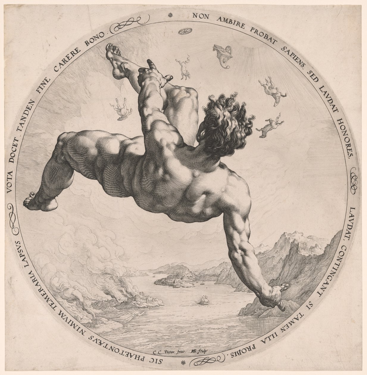 Fetonte, da I quattro disgraziati da Hendrick Goltzius
