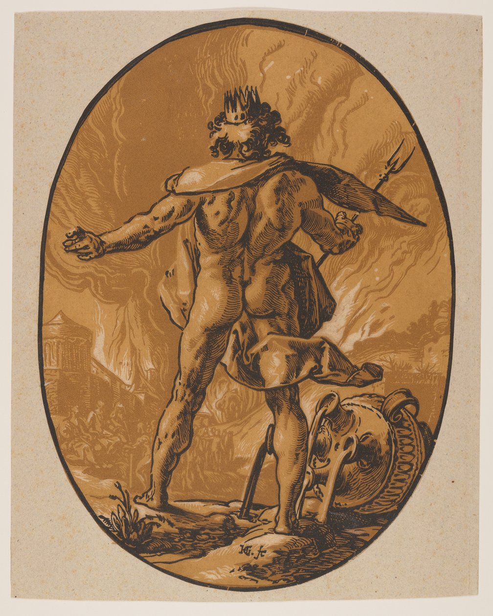 Plutone, da Le divinità da Hendrick Goltzius