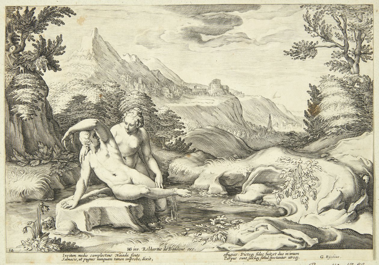 Salmakis e Ermafrodito da Hendrick Goltzius