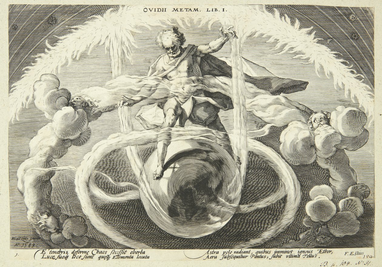 La creazione dei quattro elementi da Hendrick Goltzius