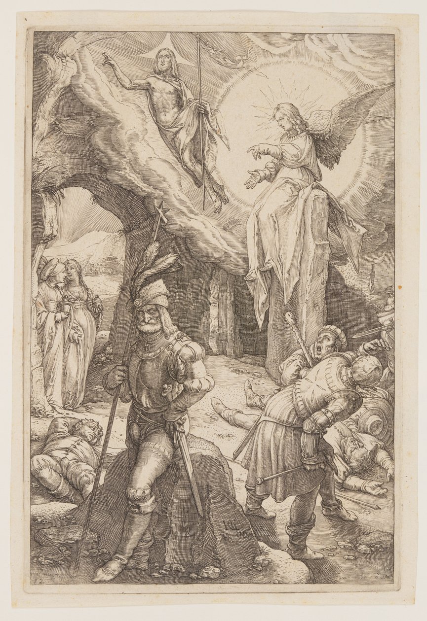 La resurrezione, da La passione da Hendrick Goltzius