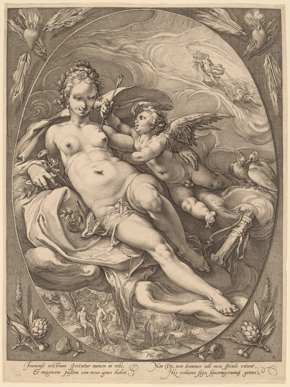 Venere e Cupido da Hendrick Goltzius