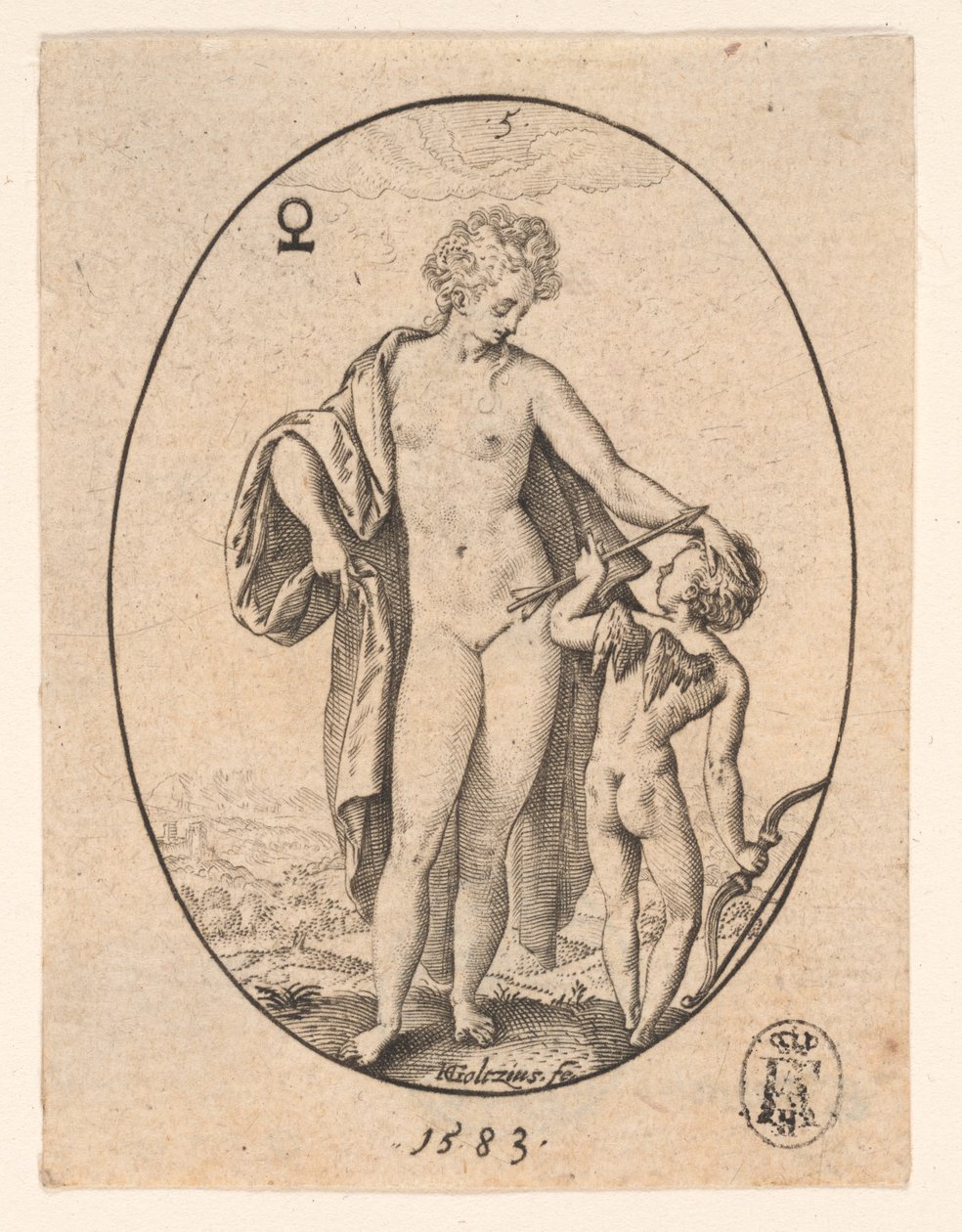 Venere e Cupido da Hendrick Goltzius
