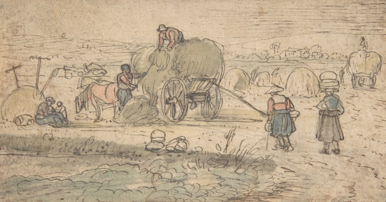 Contadini che caricano il fieno da Hendrick. Hendrick Avercamp,Avercamp