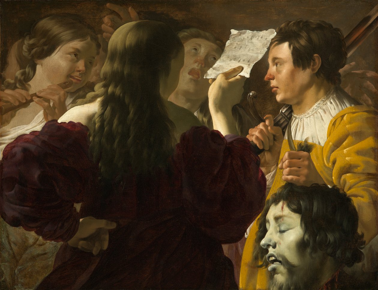 Davide lodato dalle donne israelite da Hendrick ter Brugghen