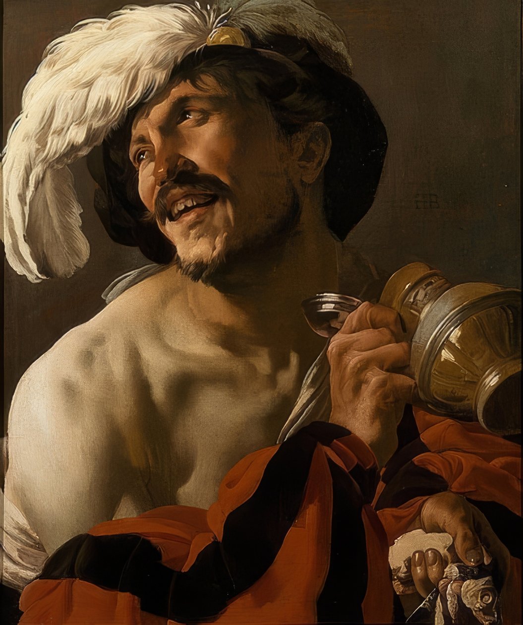 Il bevitore allegro da Hendrick ter Brugghen