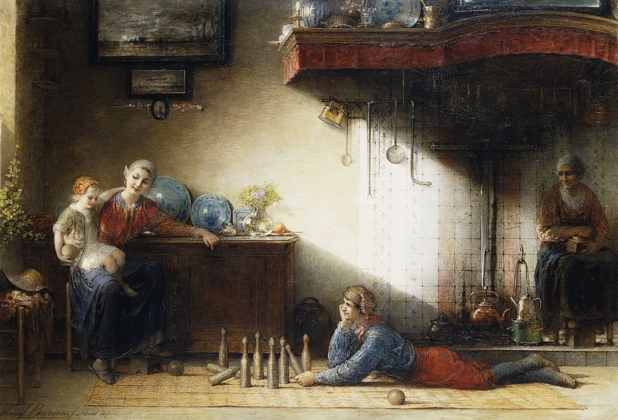 Il gioco delle bocce, 1872 da Hendrieus Jacobus Burgers