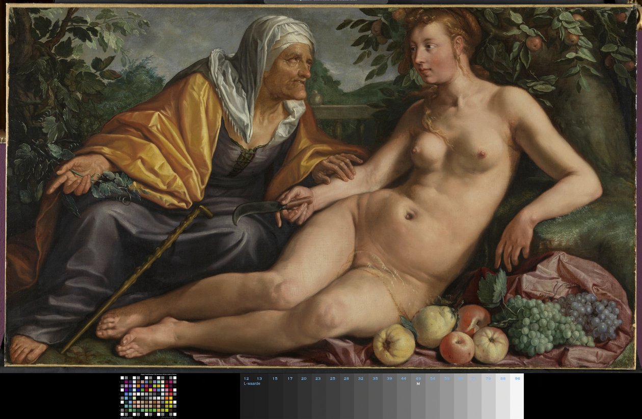 Vertumno e Pomona da Hendrik Goltzius