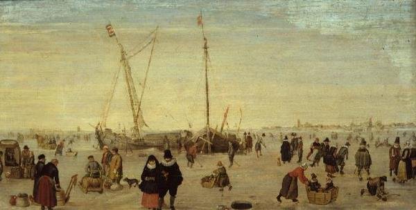 Una scena sul ghiaccio da Hendrik Avercamp