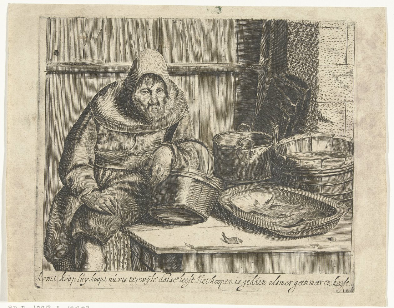 Venditore di pesce da Hendrik Bary