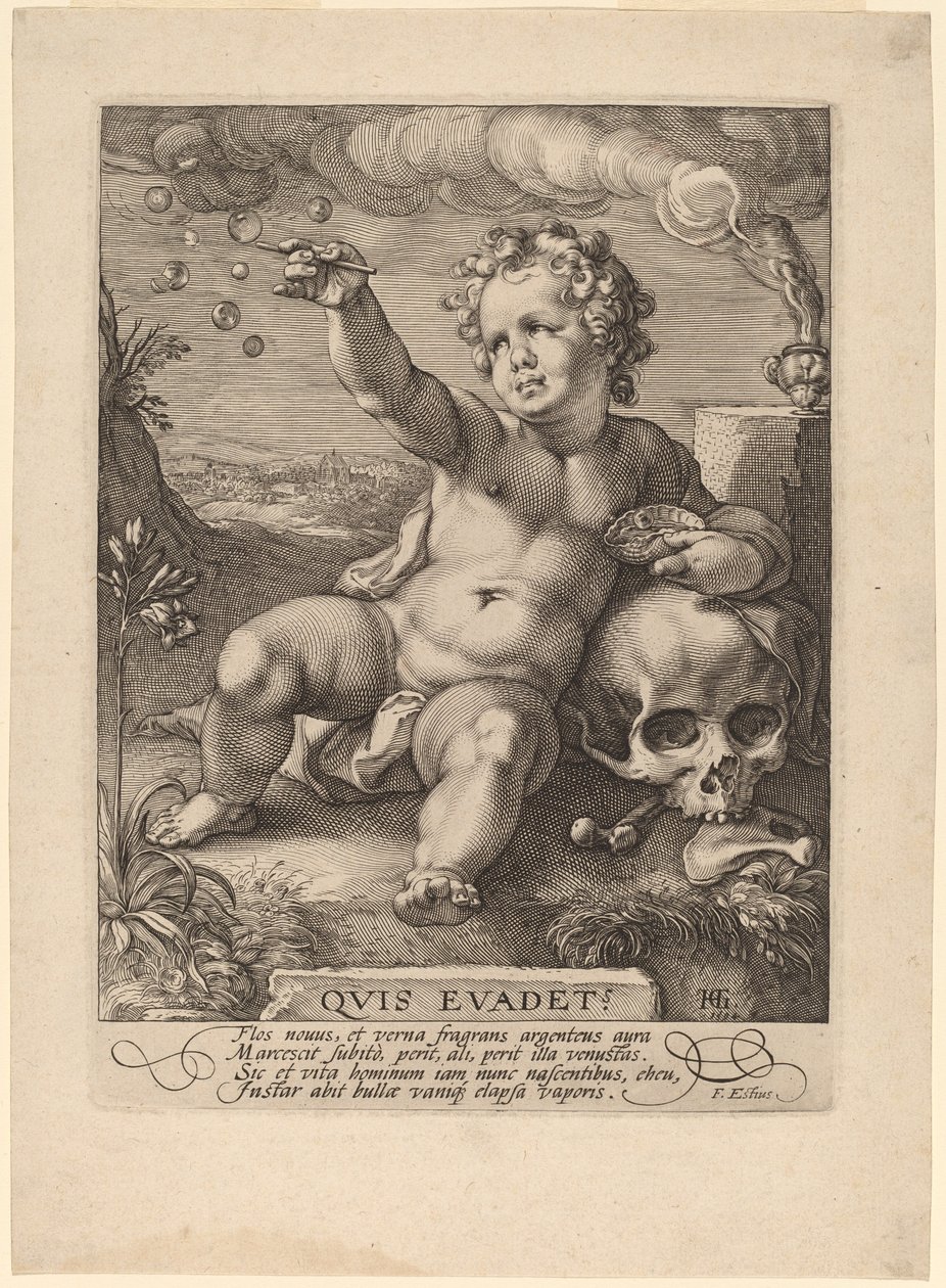 Allegoria della Transitorietà ("Homo Bulla") da Hendrik Goltzius
