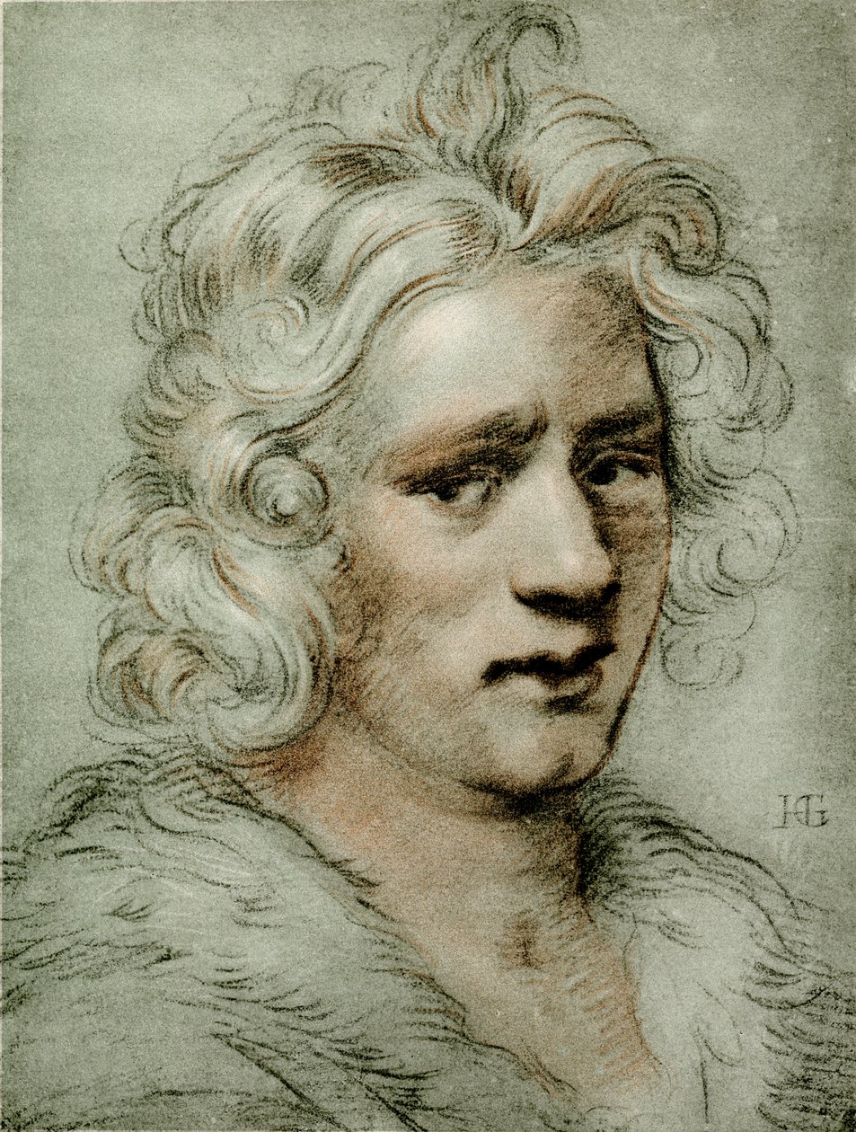 Studio di testa di un giovane uomo da Hendrik Goltzius