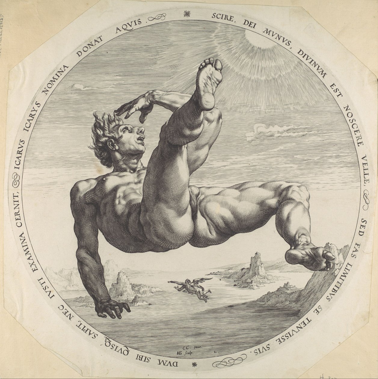 Icaro, da I Quattro Disgraziati, 1588 da Hendrik Goltzius