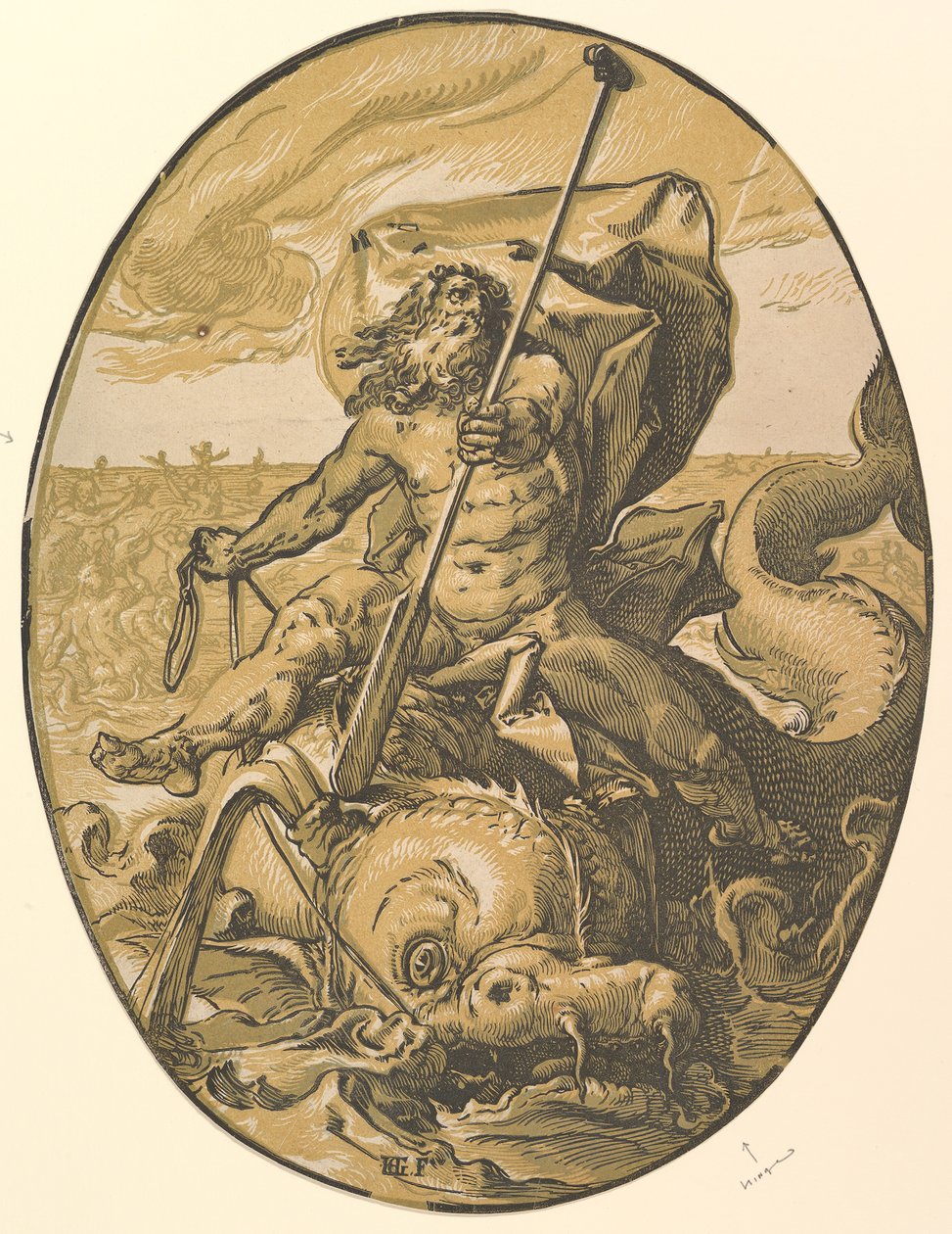 Oceano, ca. 1589-90 da Hendrik Goltzius