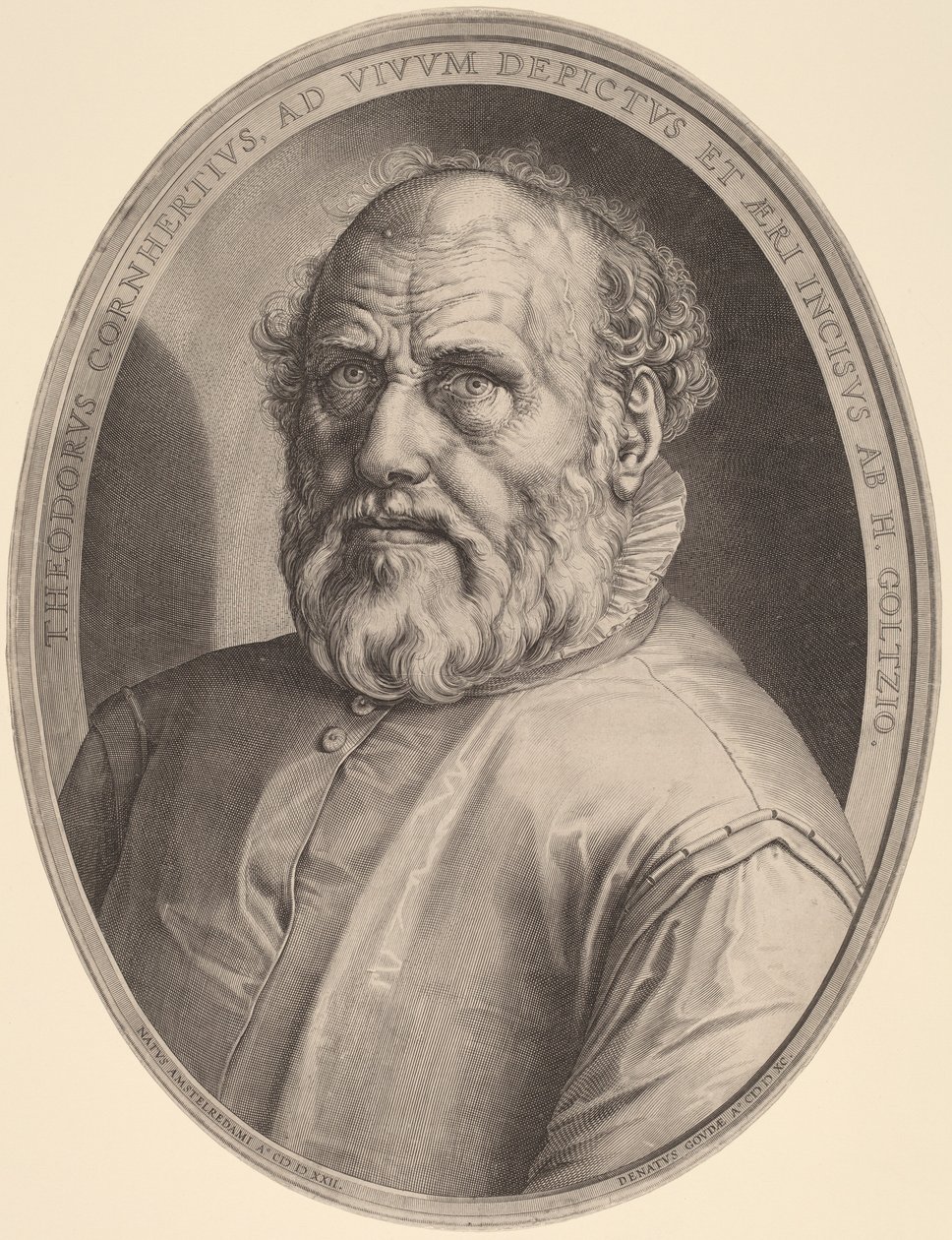 Ritratto di Dirck Volckertsz. Coornhert da Hendrik Goltzius