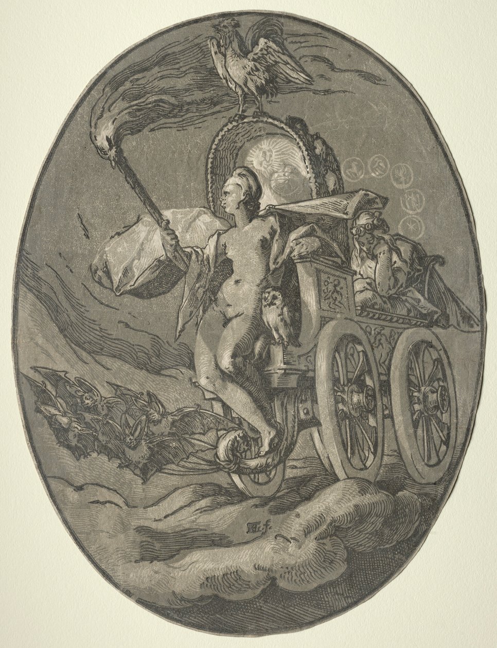 Sette divinità: Nox Notte, 1588-1590 da Hendrik Goltzius