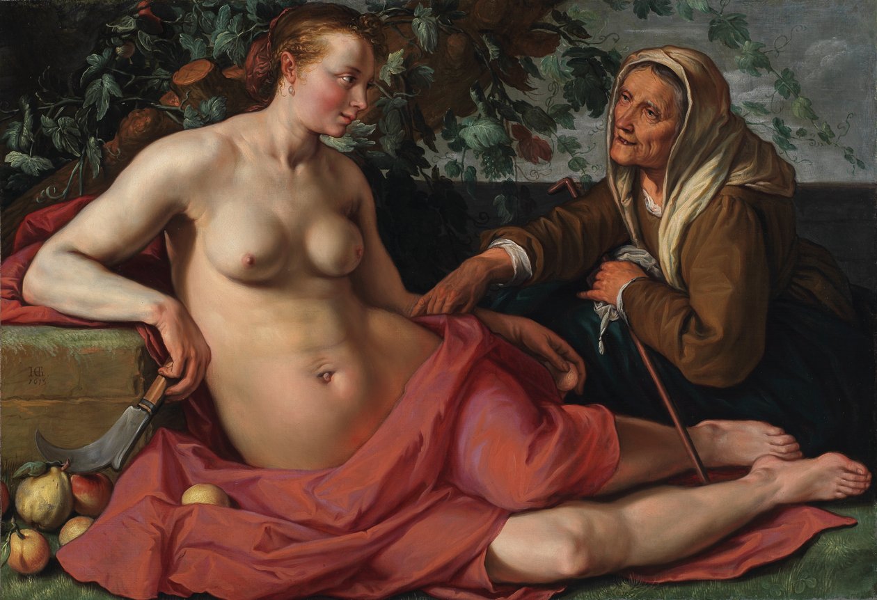 Vertumno e Pomona da Hendrik Goltzius