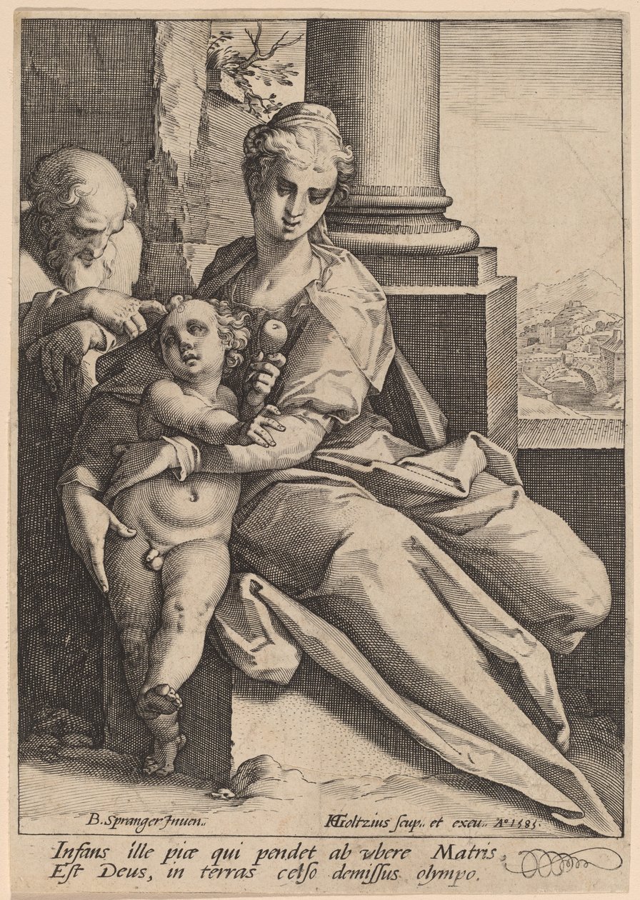 La Sacra Famiglia da Hendrik Goltzius after Bartholomaeus Spranger