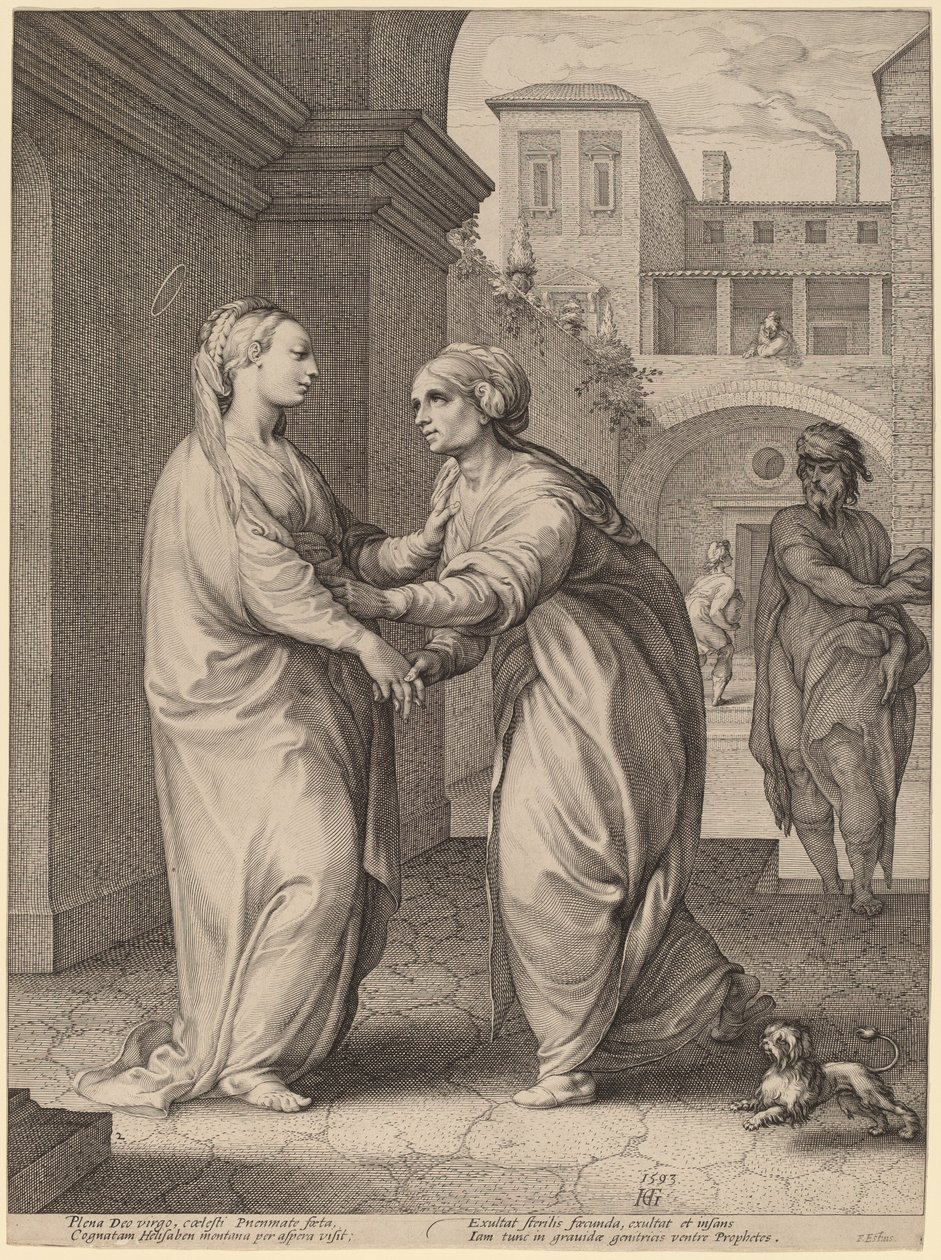 La Visitazione da Hendrik Goltzius in the style of Parmigianino