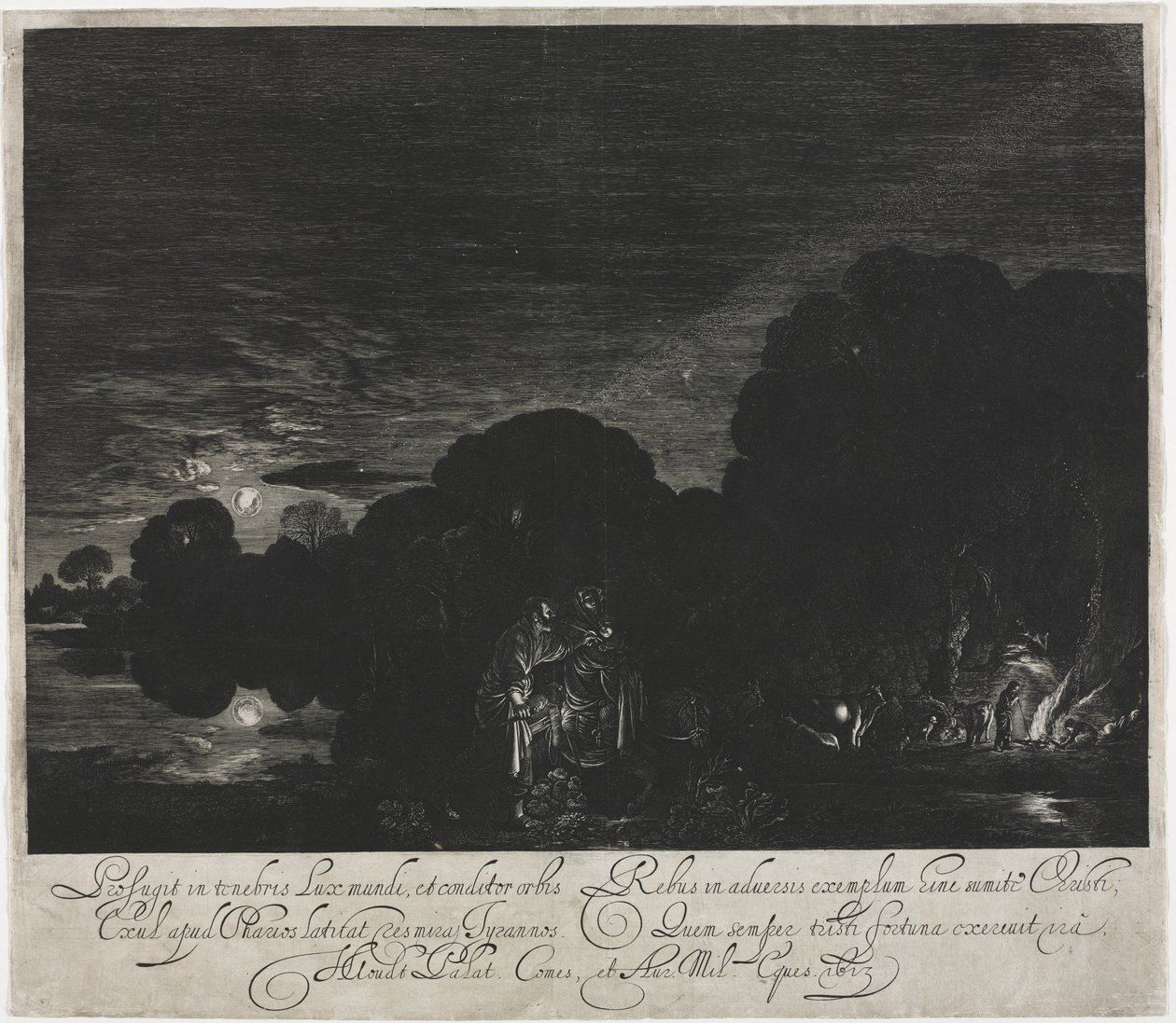 La fuga in Egitto da Hendrik Goudt