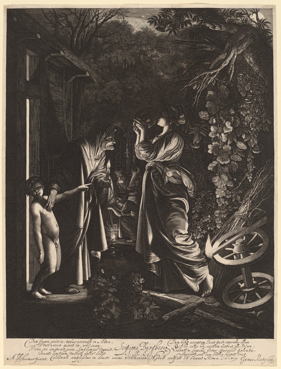 La Derisione di Cerere da Hendrik Goudt after Adam Elsheimer