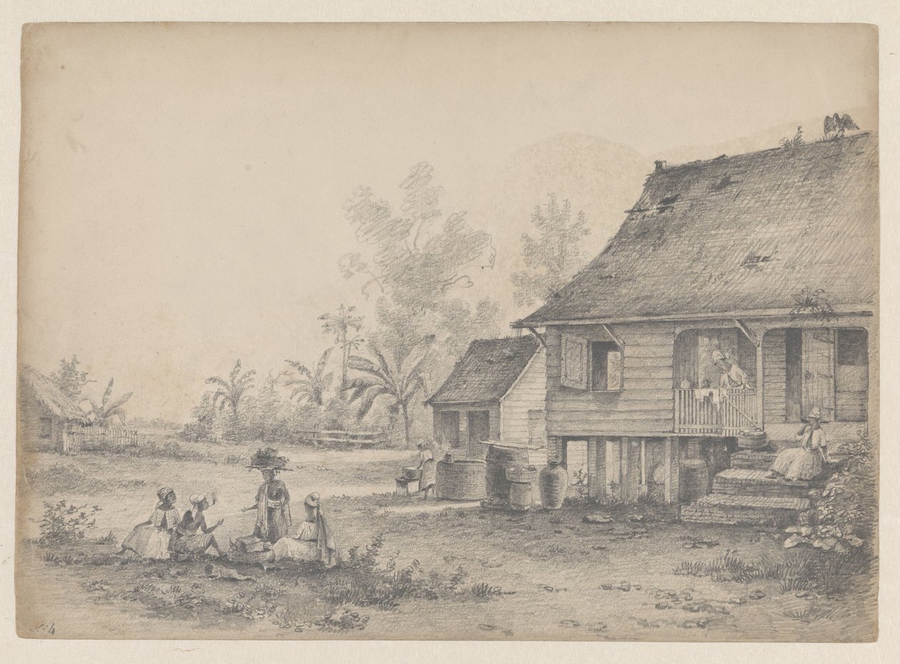 Casa semplice con figure da Hendrik Huygens