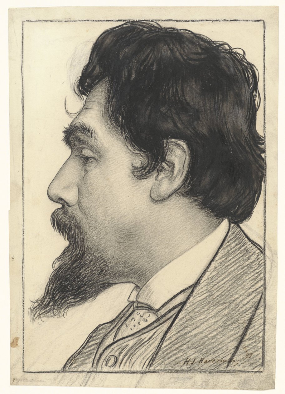 Ritratto di Jan Toorop da Hendrik Johannes Haverman