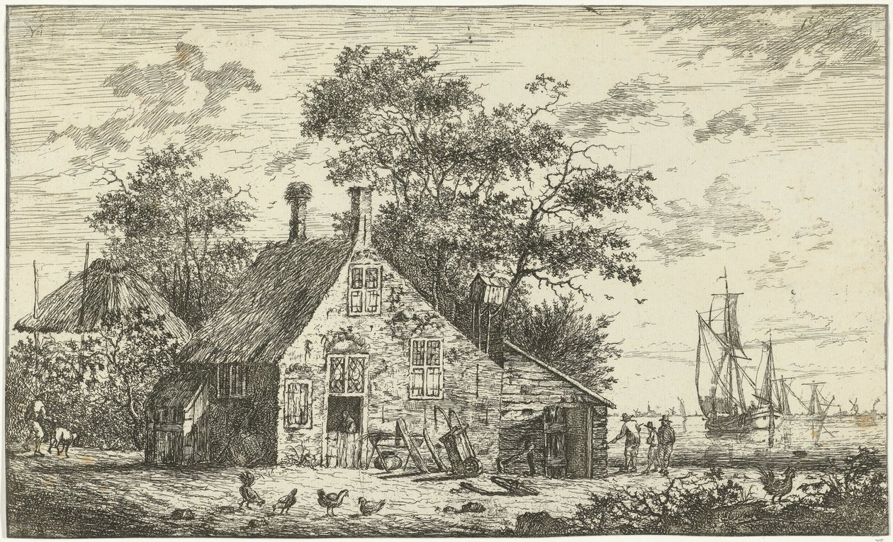 Fattoria lungo un fiume da Hendrik Kobell