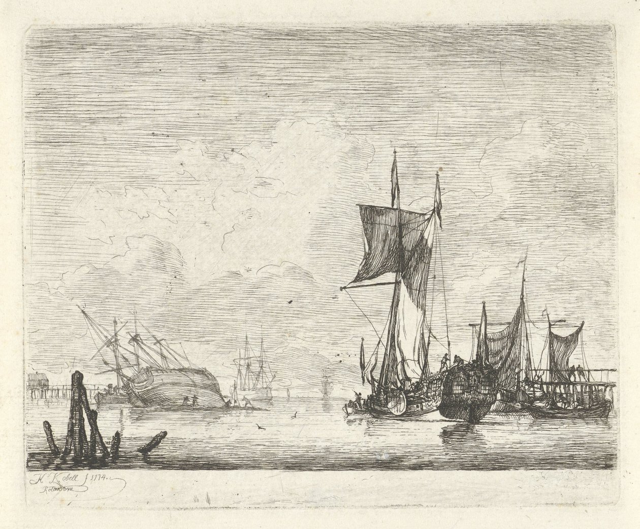 Veduta del fiume da Hendrik Kobell
